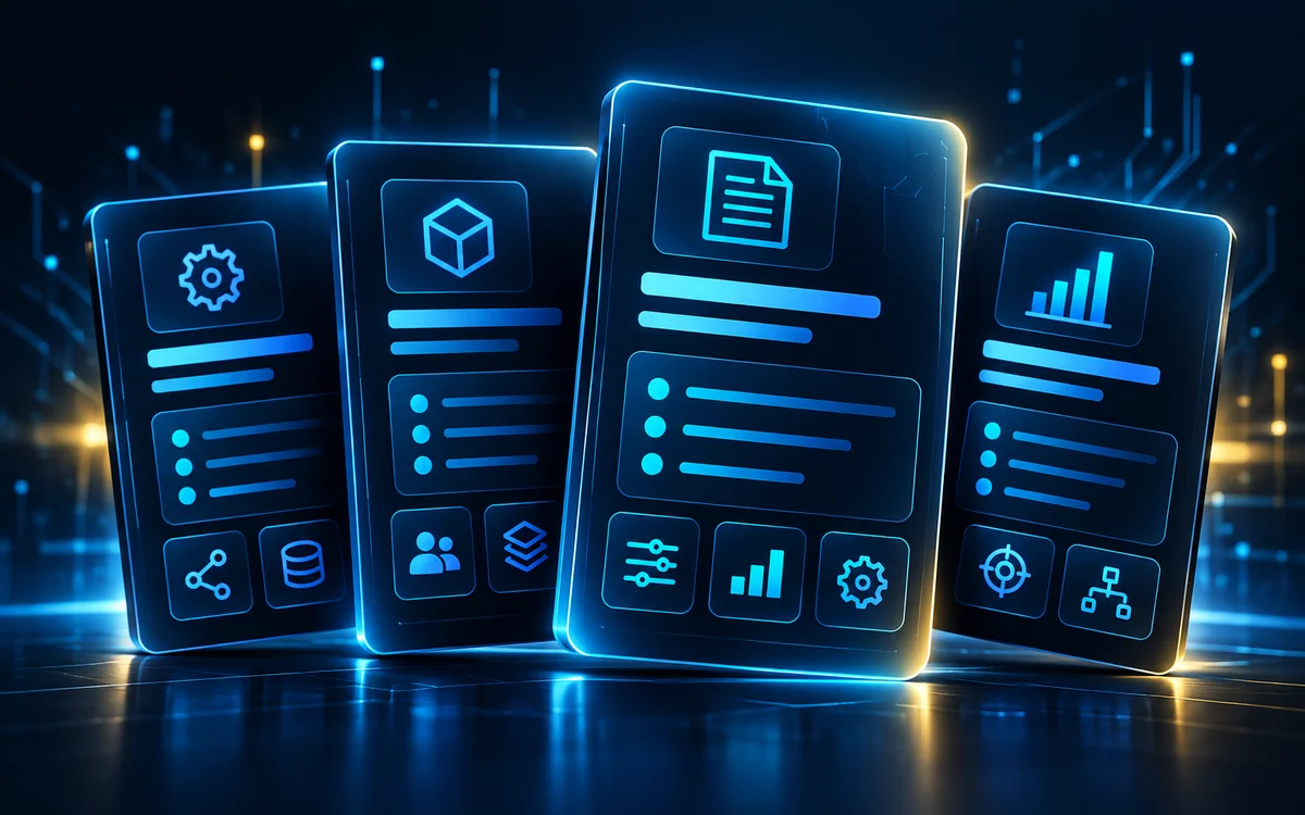 Collection of structured digital prompt cards